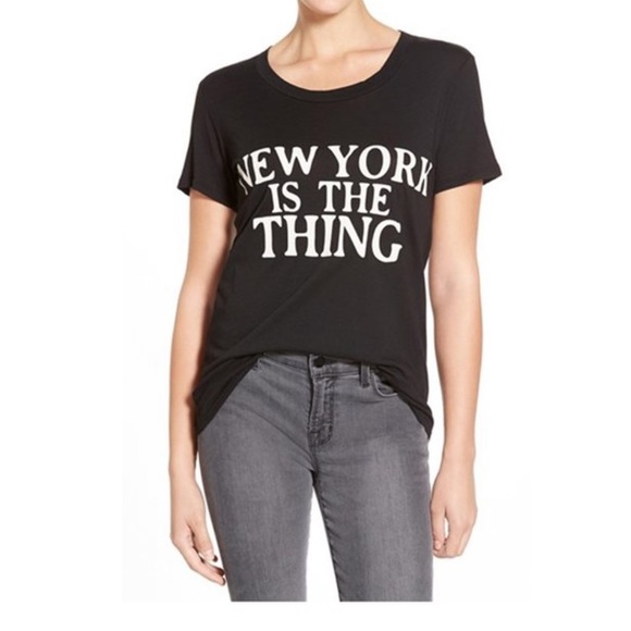 Rebecca Minkoff New York Tee, Black, NWT, Size Large - Picture 1 of 9